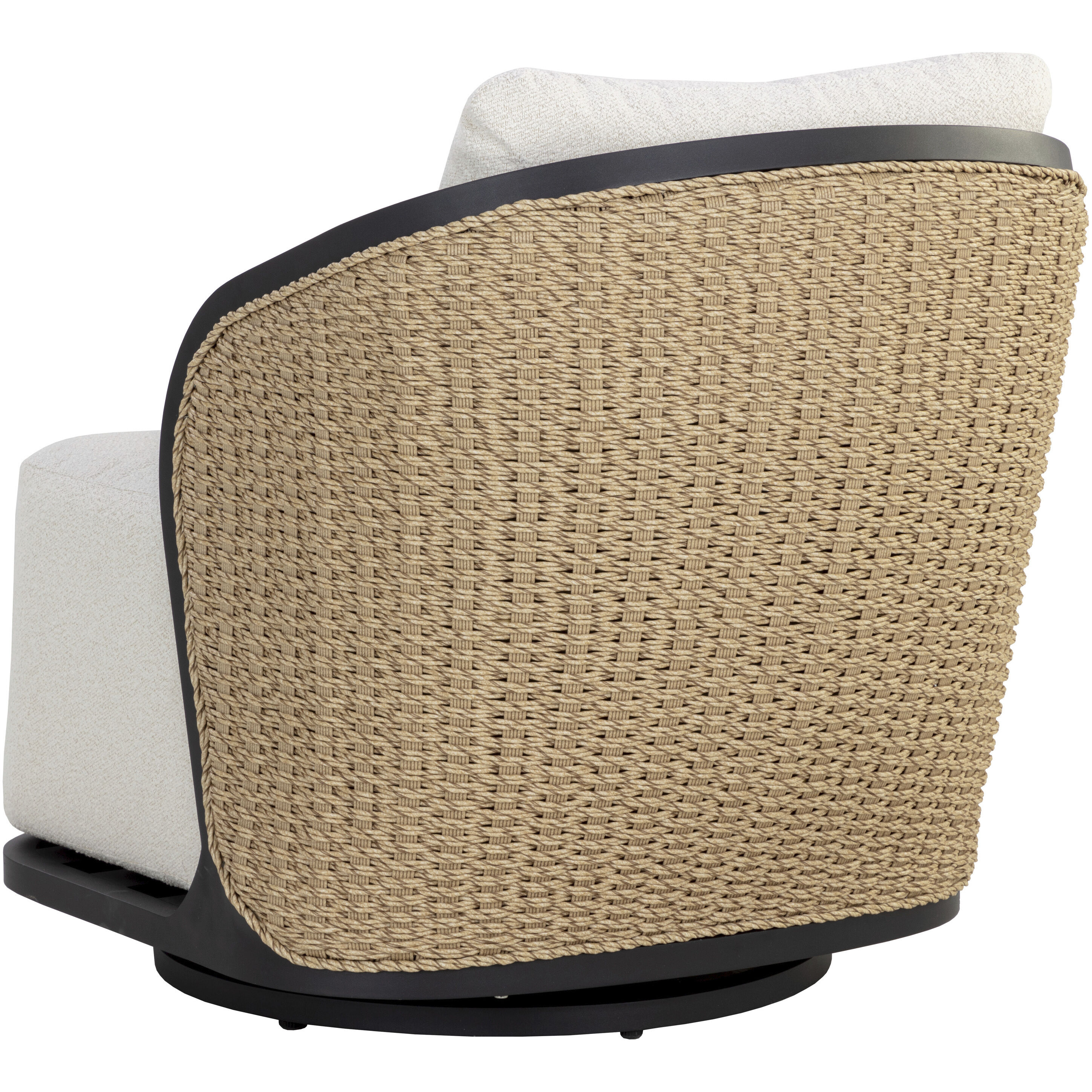 Bora Louis Cream Outdoor Swivel Lounge Chair, Swivel